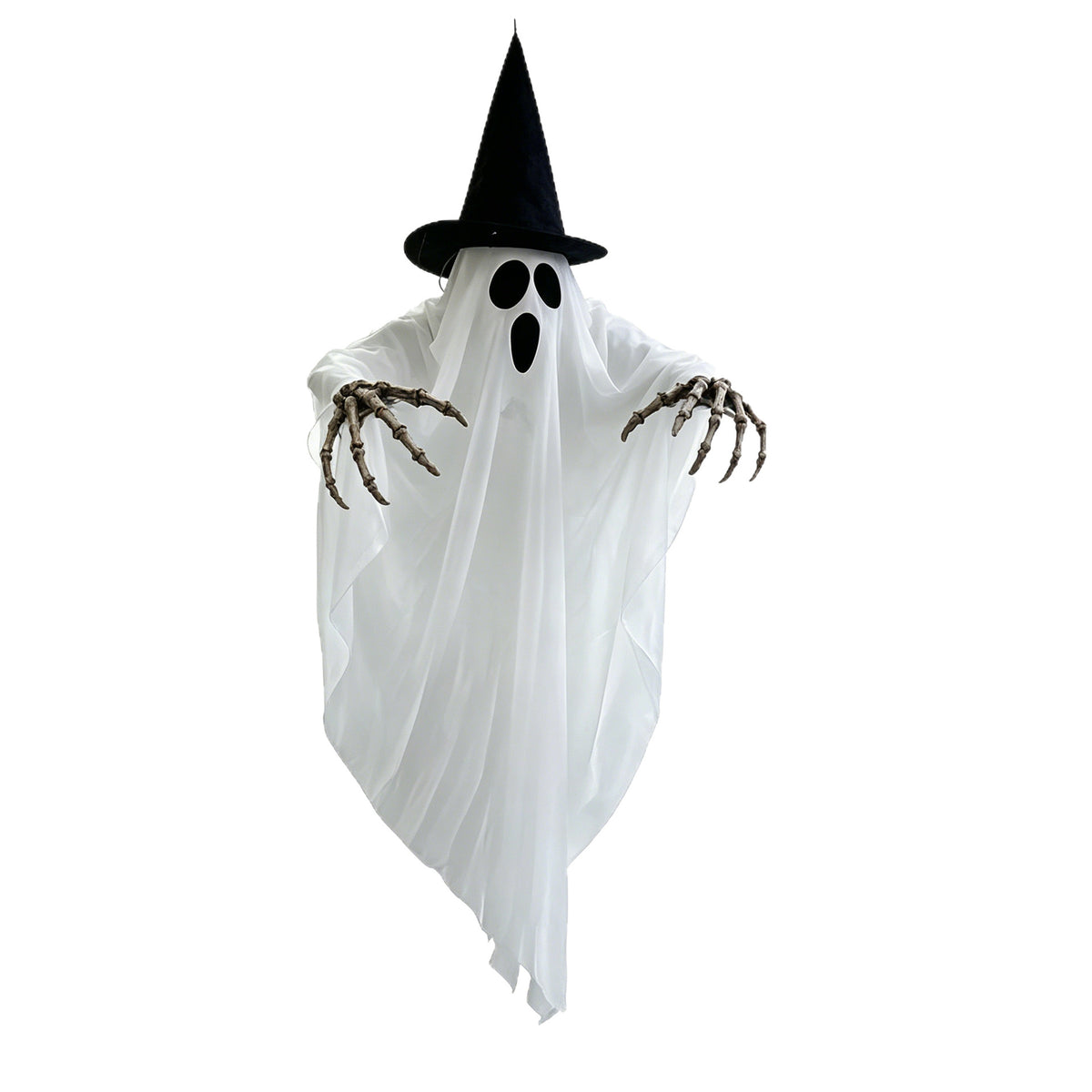 Halloween con sombrero de mago iluminado