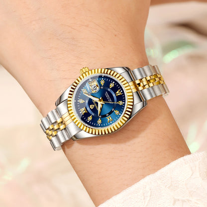 BINBOND Blue Dial Women&