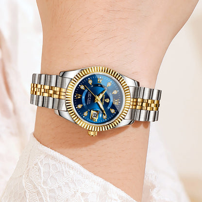 BINBOND Blue Dial Women&