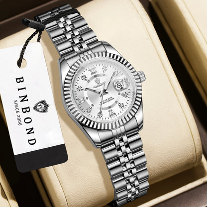 BINBOND Blue Dial Women&