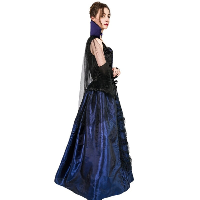 Disfraz de vampira para mujer con falda guantes y tocado