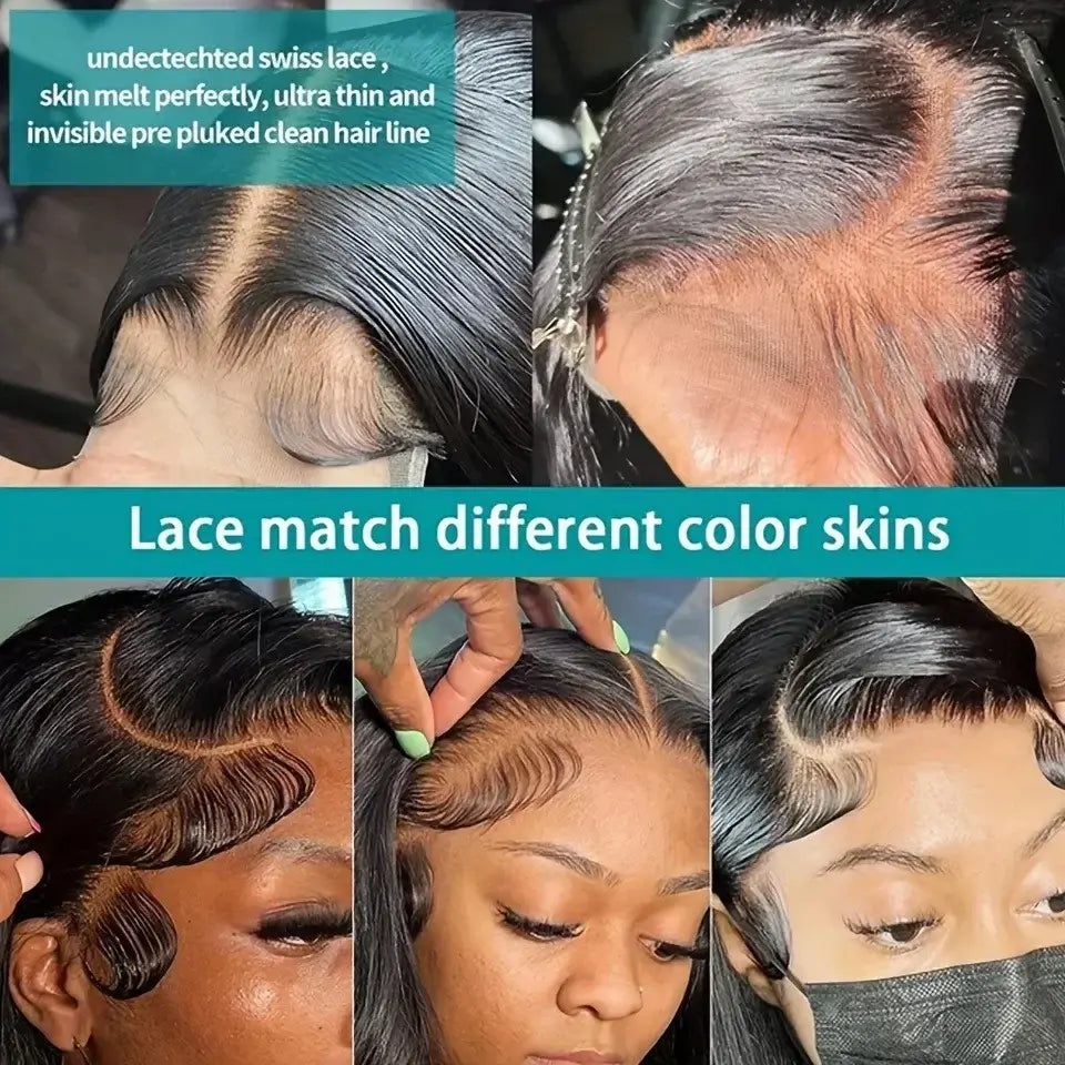 Brazilian Silk Straight Lace Front Wig – Sleek Luxe showcasing undetectable lace and pre-plucked hairline for natural look.