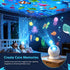 Ocean star LED projector creating colorful underwater ocean lights on a child&